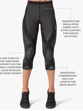 2XU Black and Gray Compression Capris